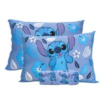 Jogo Cama Casal Lilo Stitch 3 Peças C/ Elástico Licenciado