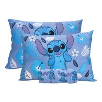 Jogo Cama Casal Lilo Stitch 3 Peças Com Elástico Licenciado Jogo Cama Casal Lilo Stitch 3 Peças Com Elástico Licenciado