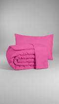 Jogo Cama Casal Queen 3pçs Edredom Microfibra Rosa