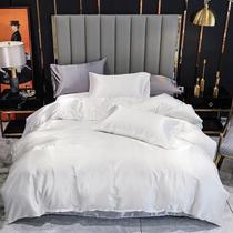 Jogo cama casal super king cetim toque seda 7 peças branco