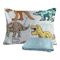 Jogo Cama Dinossauro 100% Algodao Estampado 88x188x30cm