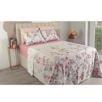 Jogo Cama Duplo Casal 4 Peças 140 Fios 250X220Cm Adele Jogo Cama Duplo Casal 4 Peças 140 Fios 250X220Cm Adele