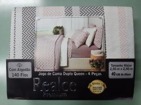 Jogo Cama Duplo Queen 4 peças Jade 2 Realce Premium 240x250 Sultan