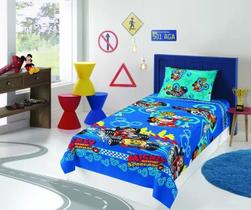 Jogo Cama Estampado Mickey Aventura Rodas 3Pç - Lepper -5948