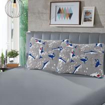 Jogo Cama Infantil SBX Fantasy Malha Bruce Cinza