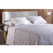 Jogo Cama King 180 Fios Basic Percalle Cinza Buddemeyer