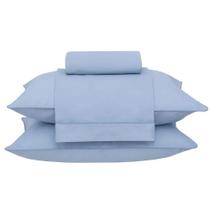 Jogo Cama King 180 Fios Buddemeyer Percalle Azul