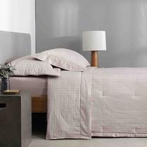 Jogo Cama King 300 Fios Damask Square Rosa Buddemeyer Jogo Cama King 300 Fios Damask Square Rosa Buddemeyer