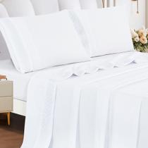 Jogo Cama King Imperiale Algodão 300 Fios Bordado Sofisticado