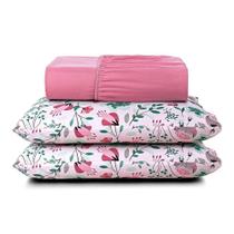 Jogo Cama Lençol Casa Scarpa Celi King Micropercal Estampado 200 Fios 3 Peças Bothanica Floral Rosa Jogo Cama Lençol Casa Scarpa Celi King Micropercal Estampado 200 Fios 3 Peças Bothanica Floral Rosa