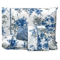 Jogo Cama Lençol Casal Topázio Percal 300 Fios 4 Peças Azul Jogo Cama Lençol Casal Topázio Percal 300 Fios 4 Peças Azul