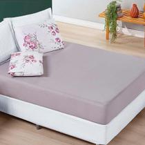 Jogo Cama Lençol Celi Casal Padrão Micropercal 200 Fios 3 Peças - Palha Florido