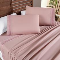 Jogo Cama Lençol Honore Casal Padrão Micro Percal 200 Fios