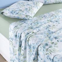 Jogo Cama Lençol Maris Queen Percalle 200 Fios Estampado 4 Peças Forest Verde