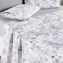 Jogo Cama Lençol Maris Queen Percalle 200 Fios Estampado 4 Peças Protea Cinza Jogo Cama Lençol Maris Queen Percalle 200 Fios Estampado 4 Peças Protea Cinza