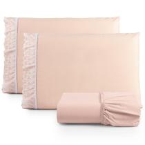 Jogo Cama Lençol Paris Casal Padrão Percal 180 Fios 100%