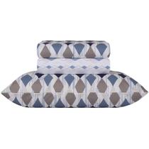 Jogo Cama Lençol Queen 180 Fios Sonhare Salomao Azul