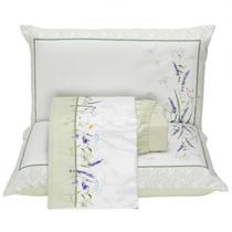 Jogo Cama Lençol Santorini King Estampa Florida Percal 300