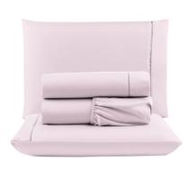Jogo Cama Lençol Unique Queen Micro Percal 400 Fios Ponto Palito 4 Peças - Rosa Jogo Cama Lençol Unique Queen Micro Percal 400 Fios Ponto Palito 4 Peças - Rosa