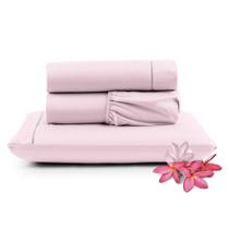 Jogo Cama Lençol Unique Solteiro 400 Fios Ponto Palito 3 Peças - Rosa Jogo Cama Lençol Unique Solteiro 400 Fios Ponto Palito 3 Peças - Rosa