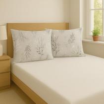 Jogo Cama Malha 100% Algodão Lençol Fronhas Queen Soft Renda