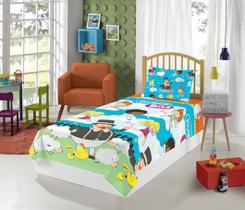 Jogo Cama Microfibra Solteiro Mundo Bita 140x220 C/ 2 pecas Lepper