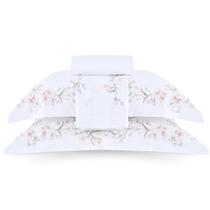 Jogo Cama Queen 180 Fios Buddemeyer Orquidario Branco