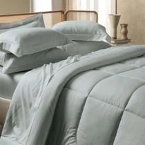 Jogo Cama Queen 300 Fios Cetim Bossa 100% Algodão Mineral