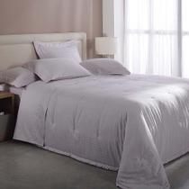 Jogo Cama Queen 300 Fios Damask Square Rosa Buddemeyer