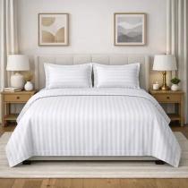 Jogo Cama Queen 4 Pç Listrado Toque Seda 300 Fios - Jolitex -