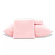 Jogo Cama Queen 4 Pc Poliester Toque De Seda Rosa Jolitex Jogo Cama Queen 4 Pc Poliester Toque De Seda Rosa Jolitex