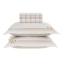 Jogo Cama Queen 4 Peças Estampado Algodão 200 Fios Karsten - Jogo Cama Queen 4 Peças Estampado Algodão 200 Fios Karsten -