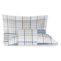 Jogo Cama Queen 4Pc Alg.200F Tresor Azul 7974 Estamparia Jogo Cama Queen 4Pc Alg.200F Tresor Azul 7974 Estamparia
