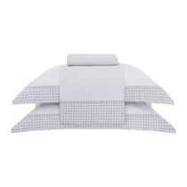 Jogo Cama Queen Buddemeyer 180 Fios Percalle Pied Poule