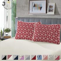 Jogo Cama Queen Lençol com Elástico em Toda Borda Fronha Malha 100% Algodão 3 Peças - SBX