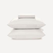Jogo Cama Queen Matiza 3 peças 100% Algodão Branco Karsten Jogo Cama Queen Matiza 3 peças 100% Algodão Branco Karsten