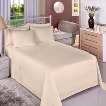 Jogo Cama Queen Size Algodão 130 Fios Liso Conforto Macio