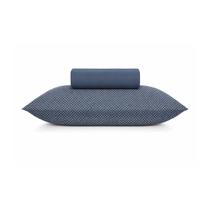 Jogo cama simples 2pçs toque acetinado - solteiro - slim marinho Jogo cama simples 2pçs toque acetinado - solteiro - slim marinho
