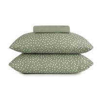 Jogo cama simples 3pçs quenn - bits verde - altenburg - bom sono Jogo cama simples 3pçs quenn - bits verde - altenburg - bom sono