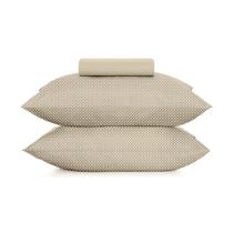 Jogo cama simples 3pçs toque acetinado - casal - slim porcelana - bom sono