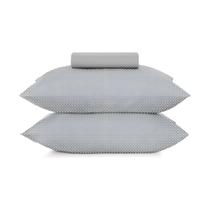 Jogo cama simples 3pçs toque acetinado - casal - slim zinc - bom sono Jogo cama simples 3pçs toque acetinado - casal - slim zinc - bom sono