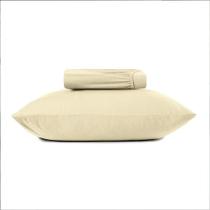 Jogo Cama Solteirão 2 Pcs Fio Penteado Malha Bege Altenburg