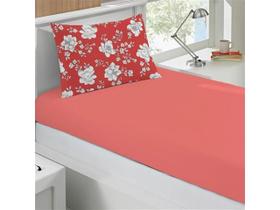 Jogo Cama Solteiro 2 peças Basic Moema Vermelho