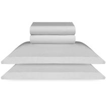 Jogo Cama Solteiro 200 Fios Naturalle Basic Cinza Jogo Cama Solteiro 200 Fios Naturalle Basic Cinza