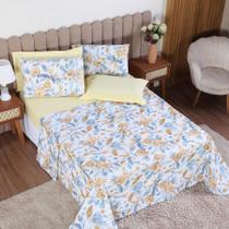 Jogo Cama Solteiro 2P Lençol Sem Elástico + Fronha 100%