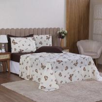 Jogo Cama Solteiro 3P Lençol + Fronha Esmeralda Percal 100%