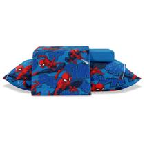 Jogo Cama Solteiro Jolitex Infantil Homem Aranha Azul