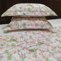 Jogo Cama Solteiro King 180 Fios Estampado - Andreza Bianca