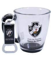 Jogo Caneca De Vidro E Um Abridor De Garrafas 370Ml - Vasco Jogo Caneca De Vidro E Um Abridor De Garrafas 370Ml - Vasco