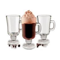 Jogo caneca vidro cappucino 3pcs x 300ml